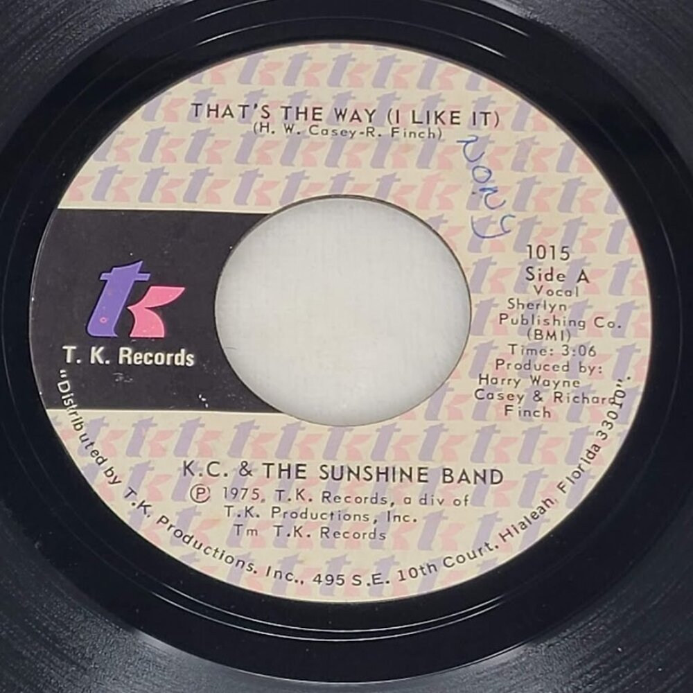 KC & The Sunshine Band That's The Way I Like It / What Makes You Happy 45 Vinyl